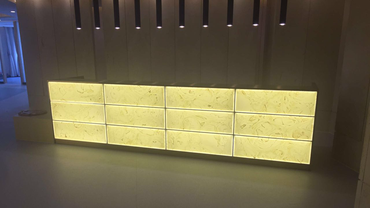 led light panel backlit onyx stone