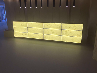 led light panel backlit onyx stone