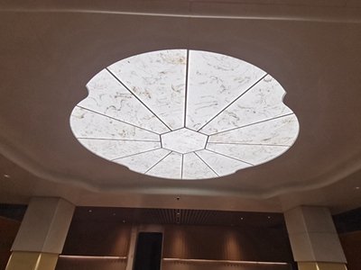 LED panel with onyx for ceiling light